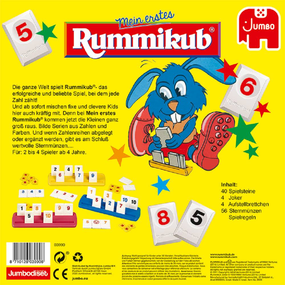 Jumbo 03990 Mein erstes Rummikub, Familienspiel
