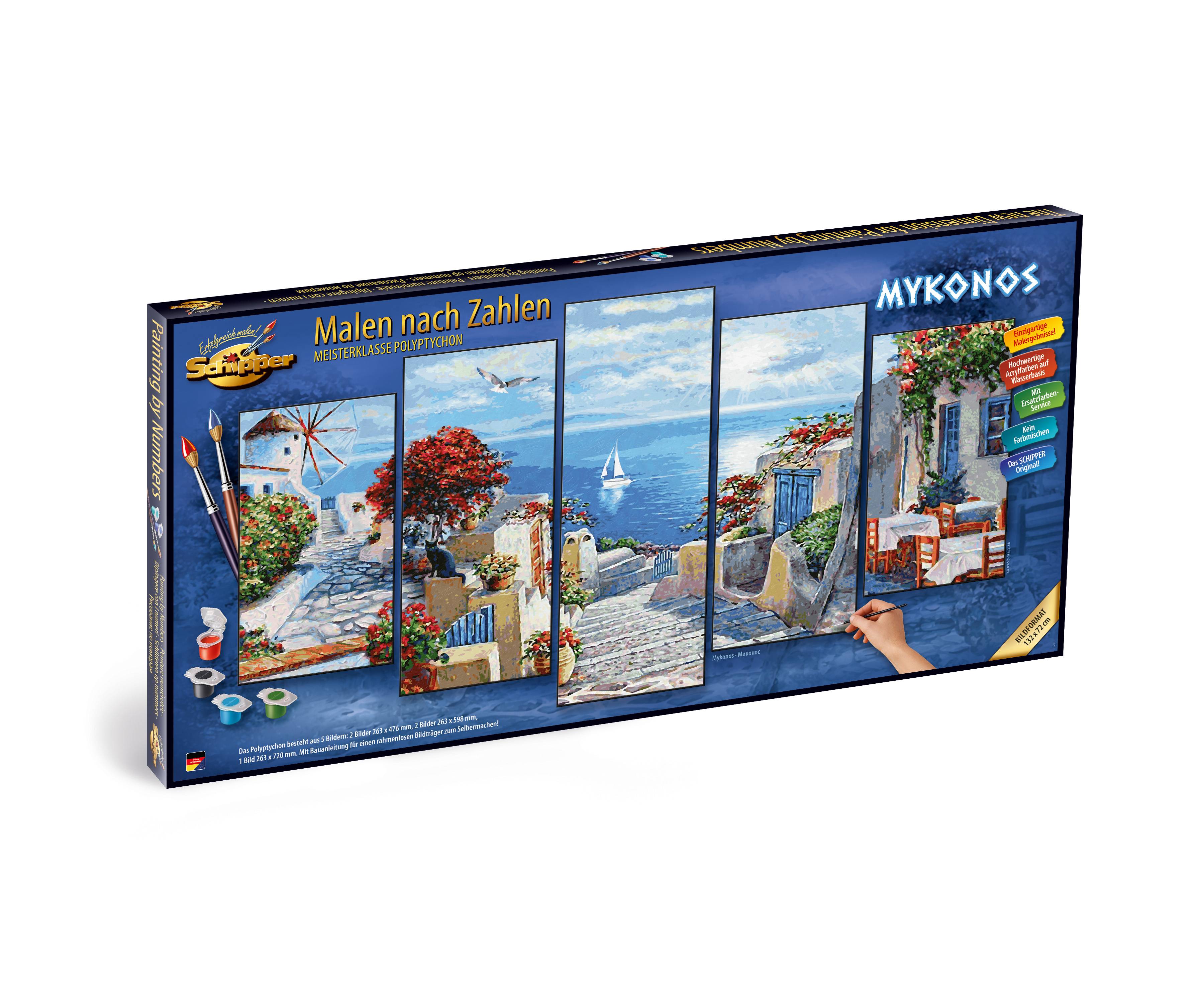 Schipper 609450797 Mykonos Malen nach Zahlen Polyptychon