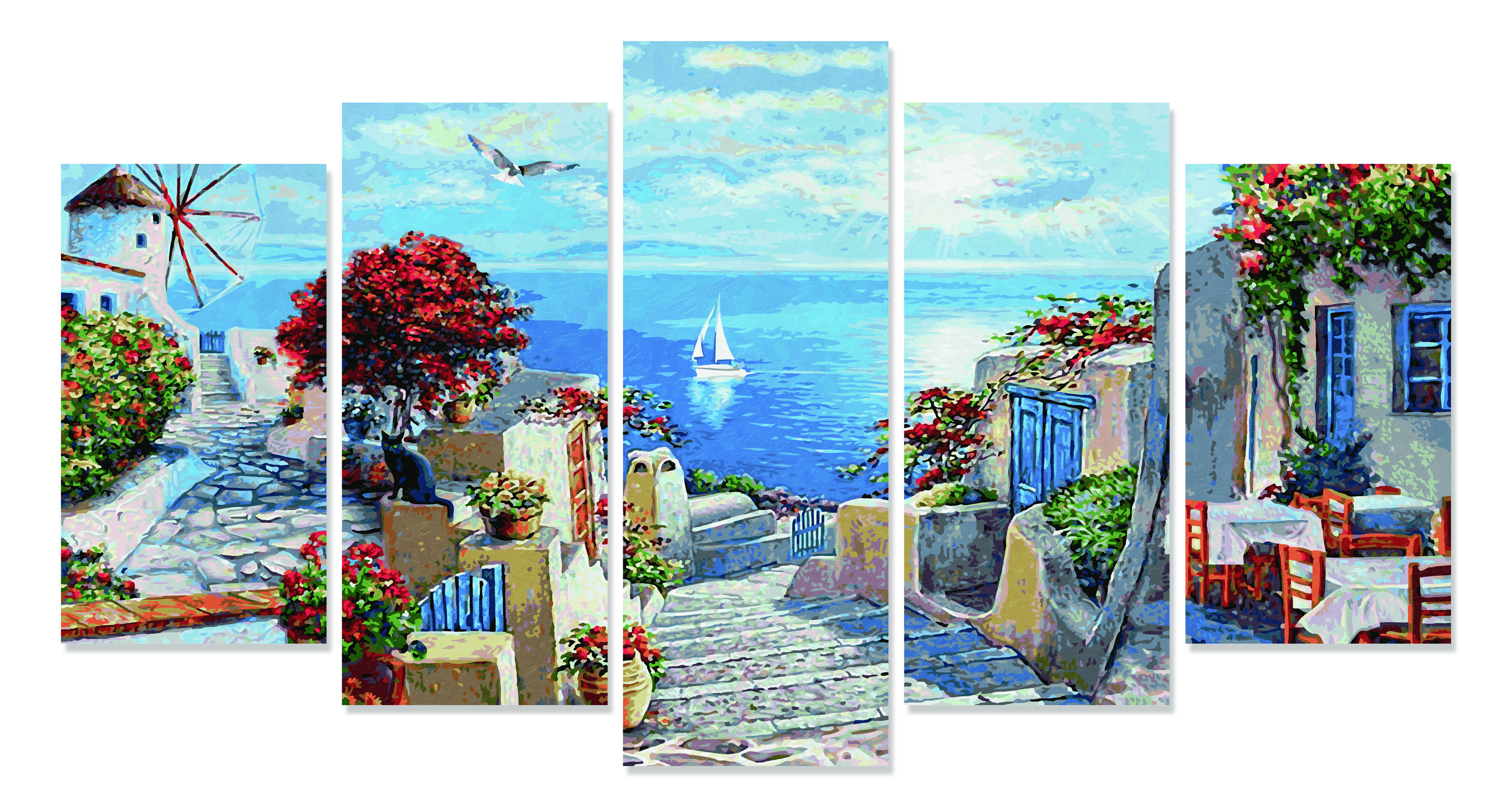 Schipper 609450797 Mykonos Malen nach Zahlen Polyptychon