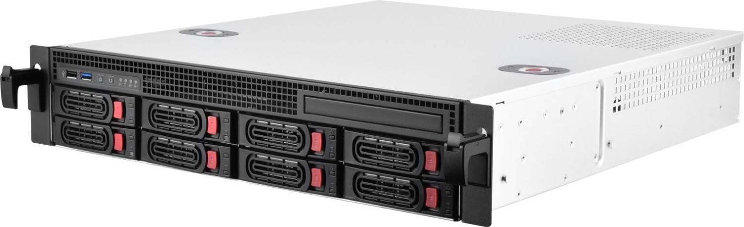 SilverStone RM21-308 - Rack-Montage 2U - micro ATX - SATA/SAS - Hot-Swap - keine Spannungsversorgung (ATX / PS/2)