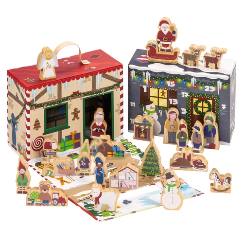 yoamo Wichtelwerkstatt Adventskalender mit Spielkoffer für Kinder mit Holzfiguren in hochwertigem Aufbewahrungs-Koffer, 27-teilig (1 Set) yoamo Wichtelwerkstatt Adventskalender mit Spielkoffer für Kinder mit Holzfiguren in hochwertigem Aufbewahrungs-Koffer, 27-teilig (1 Set)