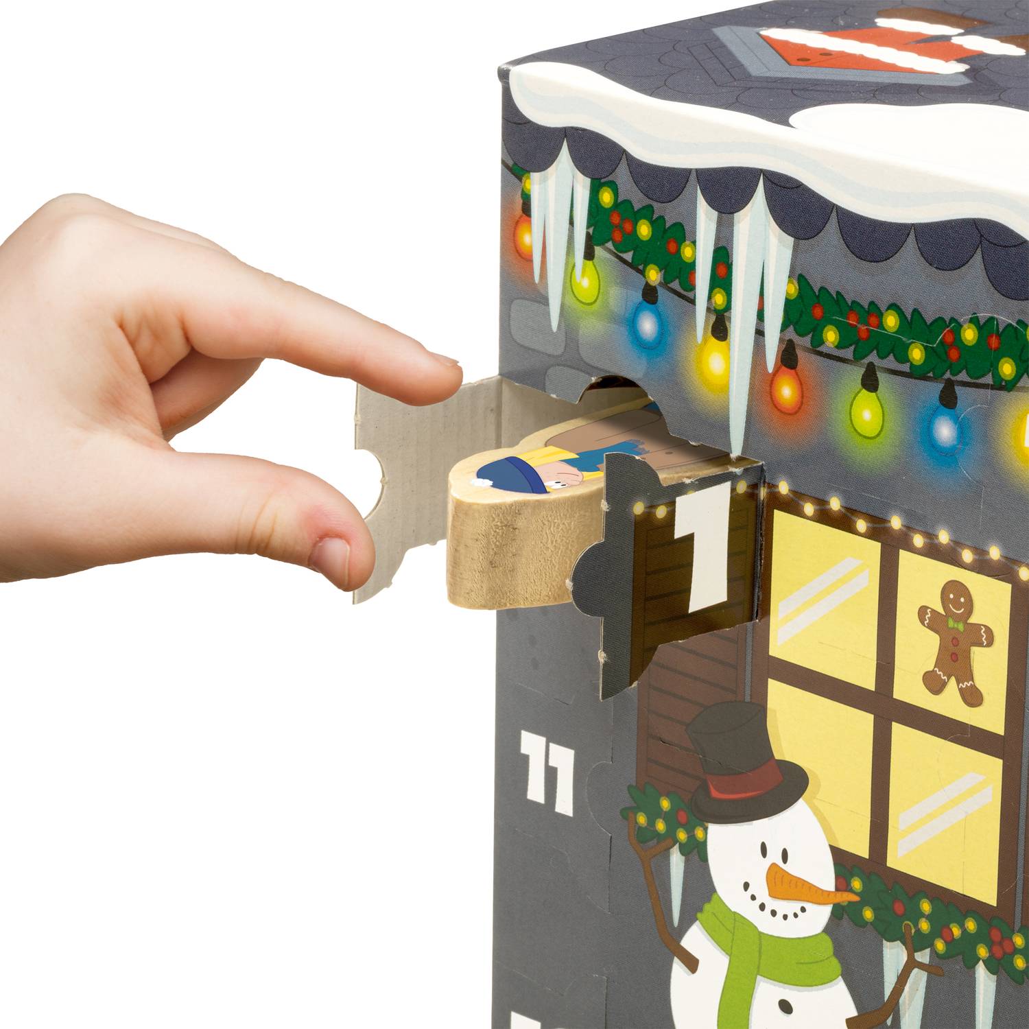 yoamo Wichtelwerkstatt Adventskalender mit Spielkoffer für Kinder mit Holzfiguren in hochwertigem Aufbewahrungs-Koffer, 27-teilig (1 Set)