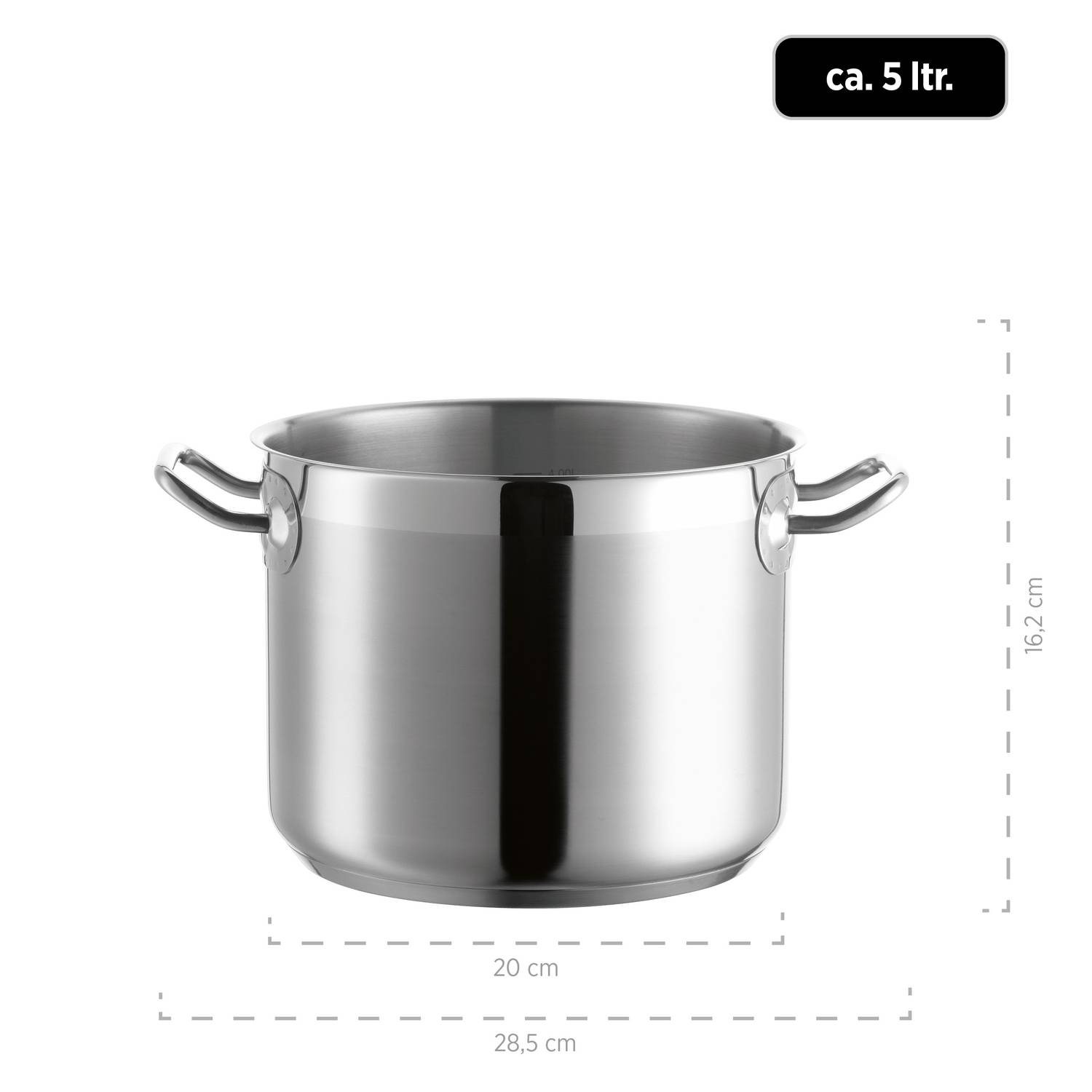 Mäser 926098 Professional I Gemüsetopf mit Deckel, Ø 20cm, Edelstahl 18/10, silber (1 Stück)