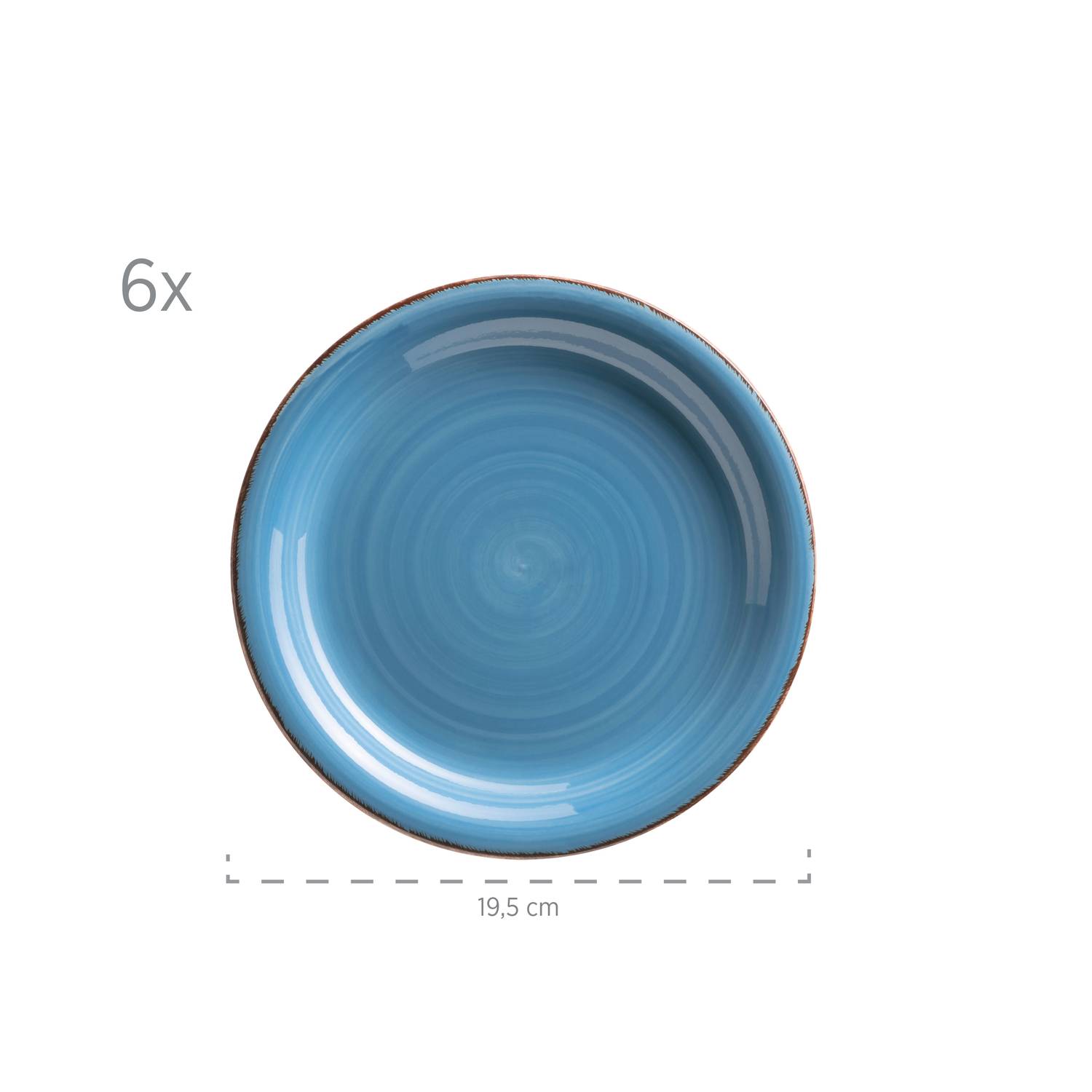 Mäser 931601 Frühstücksset Lumaca für 6 Personen, Steingut, dunkelblau (1 Set, 18-teilig)