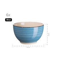 Mäser 931601 Frühstücksset Lumaca für 6 Personen, Steingut, dunkelblau (1 Set, 18-teilig) Mäser 931601 Frühstücksset Lumaca für 6 Personen, Steingut, dunkelblau (1 Set, 18-teilig)