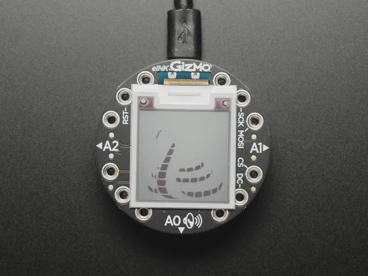 Adafruit Circuit Playground 200x200 Tri-Color E-Ink Gizmo - E-Ink Display + Audio Amplifier 4869