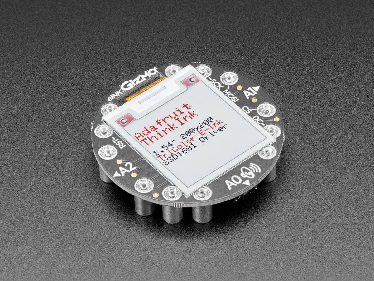 Adafruit Circuit Playground 200x200 Tri-Color E-Ink Gizmo - E-Ink Display + Audio Amplifier 4869
