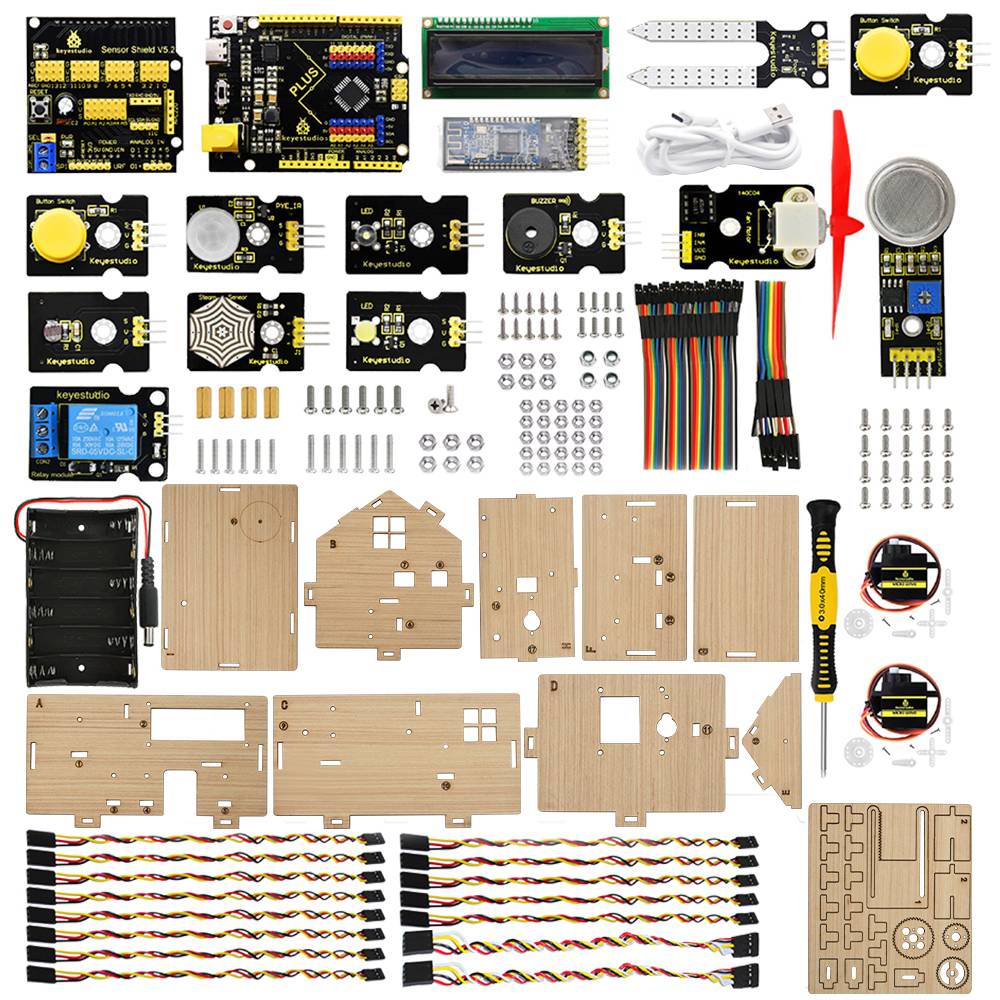 Keyestudio Smart Home Kit with PLUS Board for Arduino DIY STEM