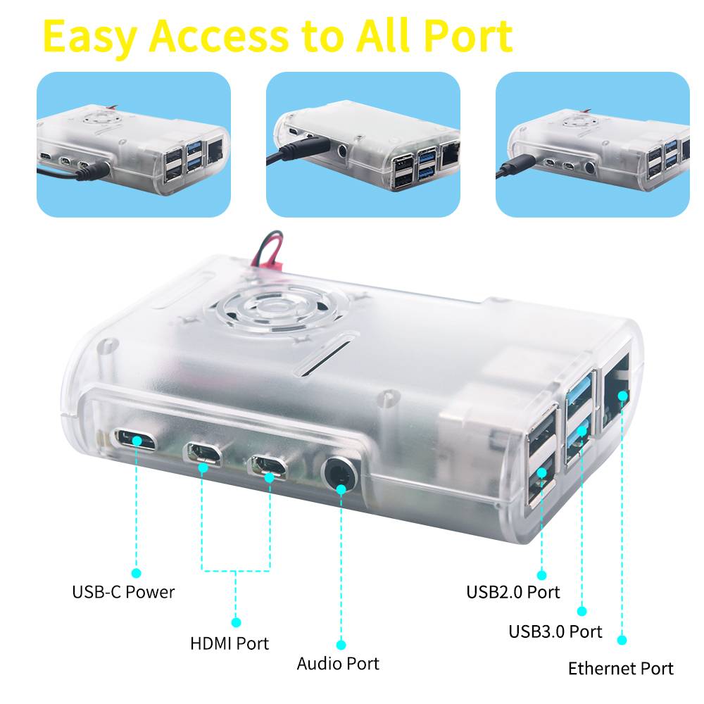 Keyestduio Raspberry Pi 4B Kit EU Plug Power Supply (without Raspberry Pi)