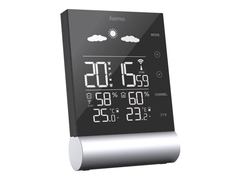 Hama Black Line - Wetterstation - Schwarz