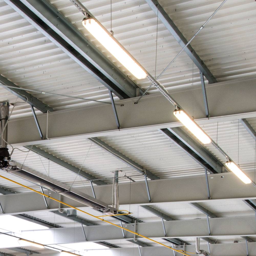 Unterbauleuchte 150 cm Wannenleuchte neutralweiß Deckenlampe Garage LED, weiß, 1x LED 50W 6000Lm, BxH 7,41 x 2,44 cm, 3er Set