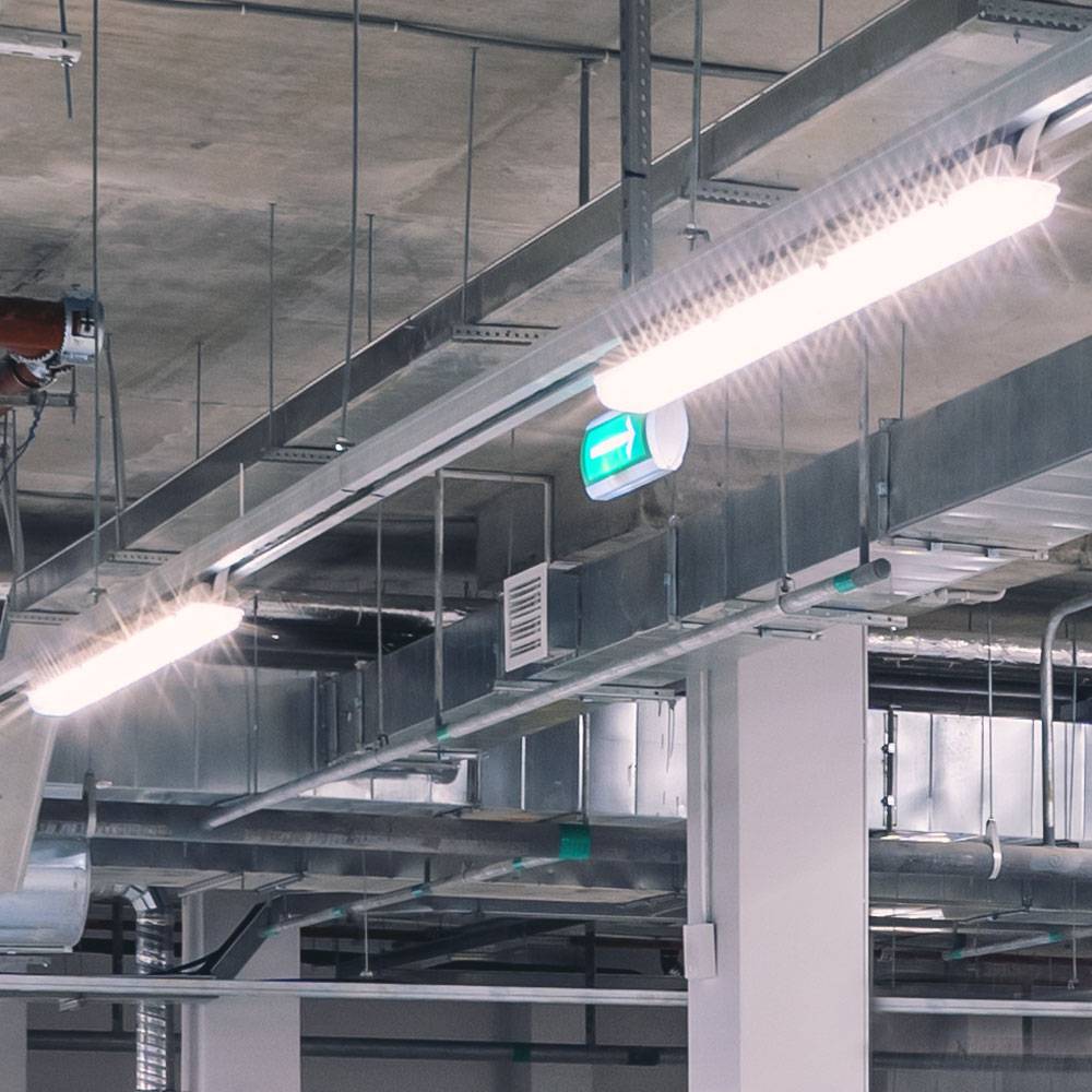 Unterbauleuchte 150 cm Wannenleuchte neutralweiß Deckenlampe Garage LED, weiß, 1x LED 50W 6000Lm, BxH 7,41 x 2,44 cm, 2er Set