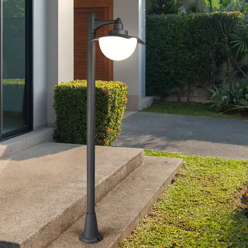 Sockelleuchte Außen rund Sockellampe Aussenbereich Aluminium Terrassen Standleuchte, Druckguss anthrazit, 1x E27, BxH 20x110 cm Sockelleuchte Außen rund Sockellampe Aussenbereich Aluminium Terrassen Standleuchte, Druckguss anthrazit, 1x E27, BxH 20x110 cm