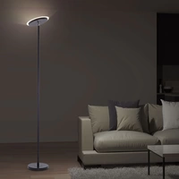 Stehlampe Standleuchte LED Deckenfluter Wohnzimmer Stehleuchte Dimmer mit verstellbarem Spot, Metall schwarz, 1x LED 22W 1700 lm warmweiß, H 181 cm Stehlampe Standleuchte LED Deckenfluter Wohnzimmer Stehleuchte Dimmer mit verstellbarem Spot, Metall schwarz, 1x LED 22W 1700 lm warmweiß, H 181 cm