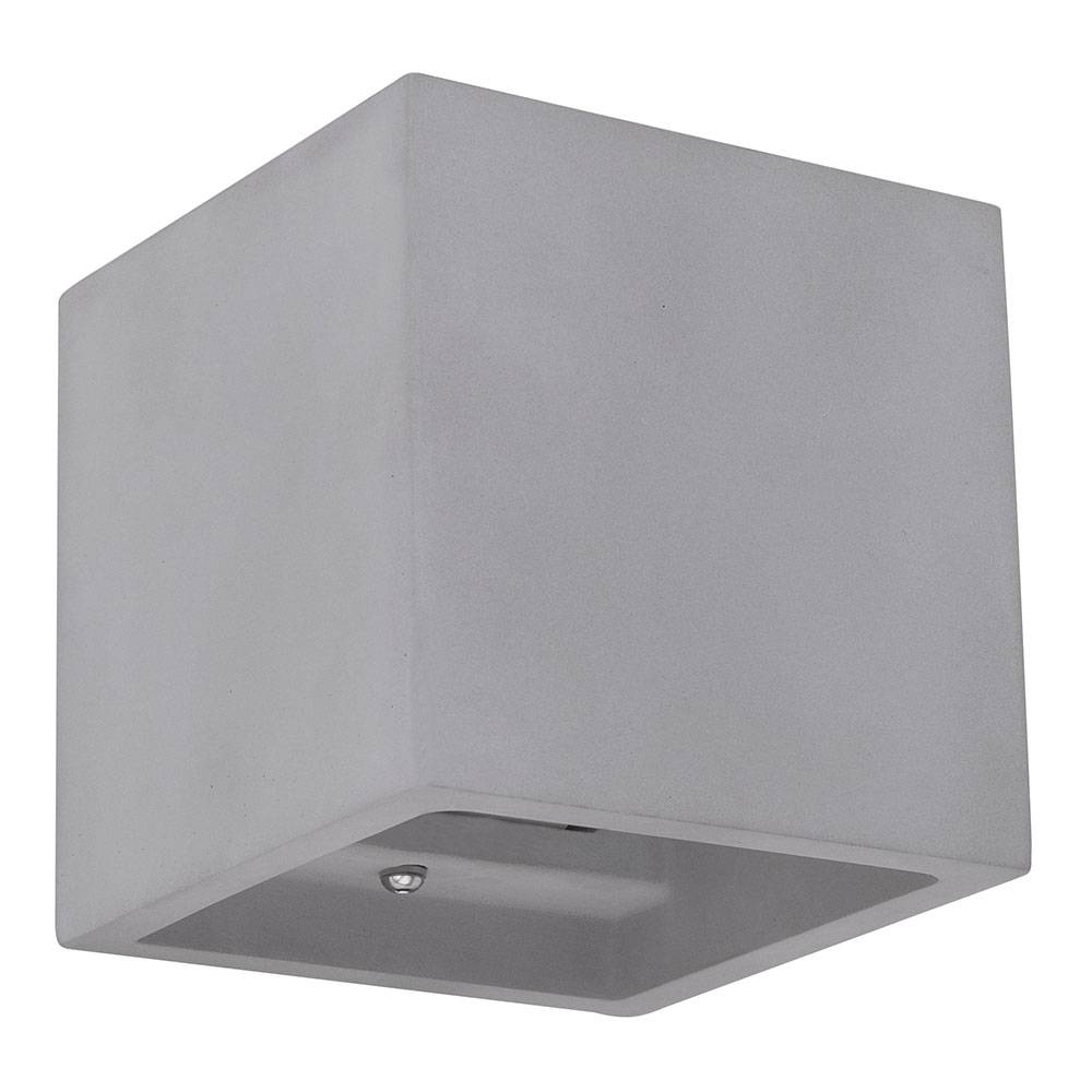 Wandlampe Innen Modern Flur Up and Down Lampe Beton Wandleuchte Treppenhaus Innen, Würfel Form mit Lichteffekt, 1x G9, LxBxH 11,5 x 11,5 x 11,5 cm