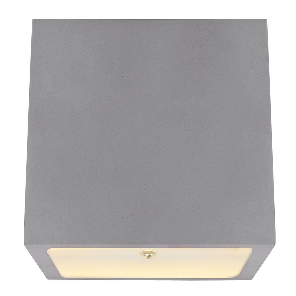 Wandlampe Innen Modern Flur Up and Down Lampe Beton Wandleuchte Treppenhaus Innen, Würfel Form mit Lichteffekt, 1x G9, LxBxH 11,5 x 11,5 x 11,5 cm