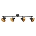 Deckenleuchte Spotleiste Deckenlampe Innenleuchte Metall, schwarz, goldfarbig, Spots beweglich, 4x LED 4 Watt 380 Lumen warmweiß, LxH: 85x17,6 cm Deckenleuchte Spotleiste Deckenlampe Innenleuchte Metall, schwarz, goldfarbig, Spots beweglich, 4x LED 4 Watt 380 Lumen warmweiß, LxH: 85x17,6 cm