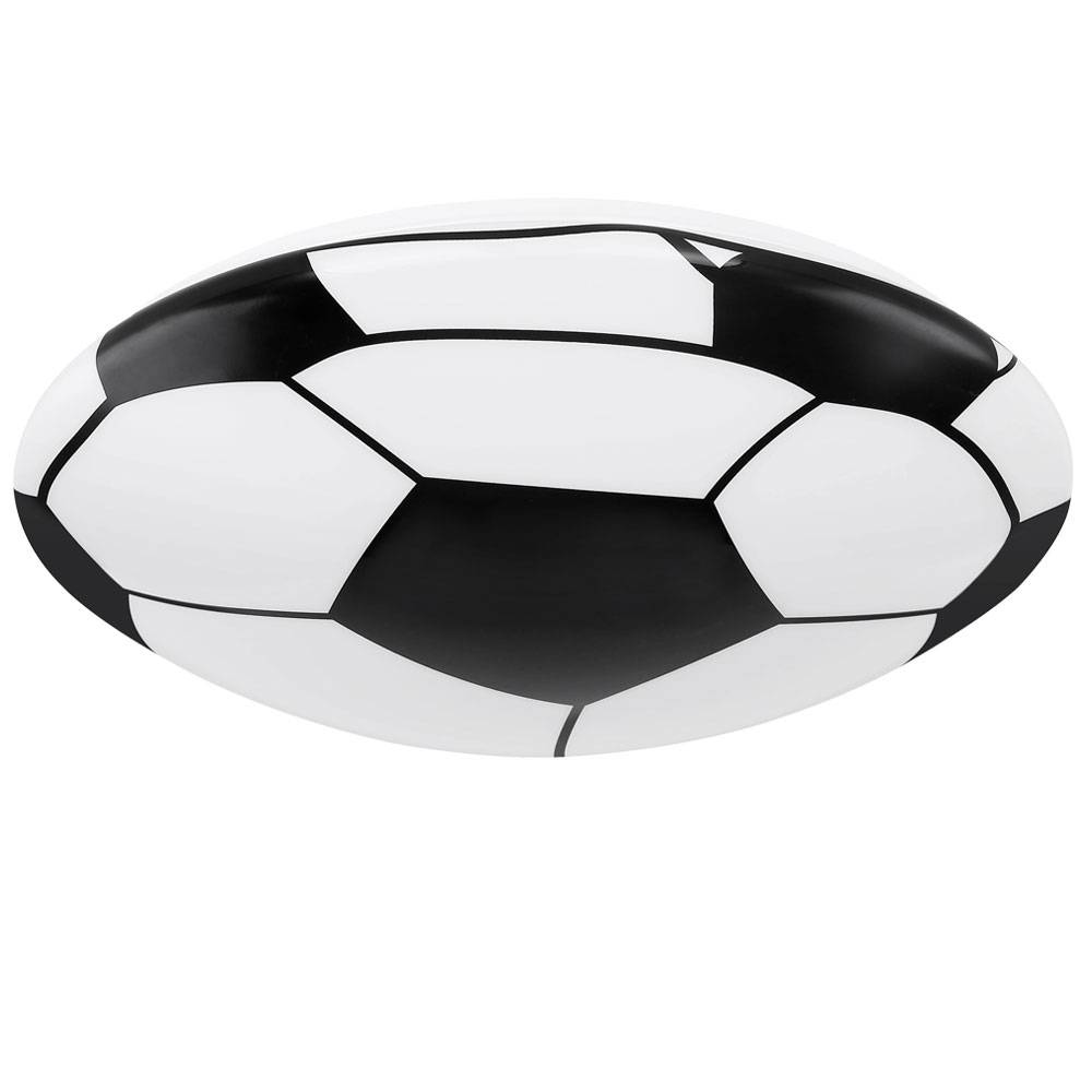 LED Decken Leuchte Fußball Dekor schwarz rund Strahler Lampe weiß Ball Motiv Kinder Zimmer