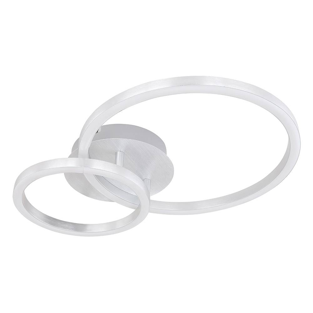 Deckenleuchte Designleuchte Deckenlampe Wohnzimmerlampe Rundleuchte Innenleuchte Schlafzimmer, Kreisoptik opal weiß, 1x LED 18 Watt warmweiß, L 41,3