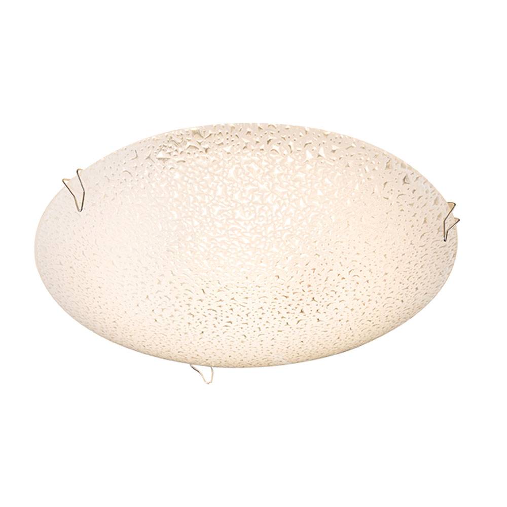 Wandleuchte Deckenleuchte Wandlampe Rundleuchte Wohnzimmerlampe, Design weiß, Glasgehäuse Rund, 1x LED 8Watt 500 Lumen warmweiß, DxH 20x6 cm