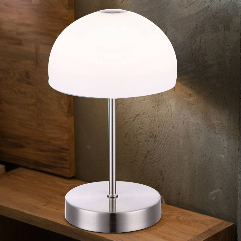 LED Nacht Tisch Lampe Glas Wohn Schlaf Zimmer Beleuchtung Touch Ein/Aus Lese Lampe