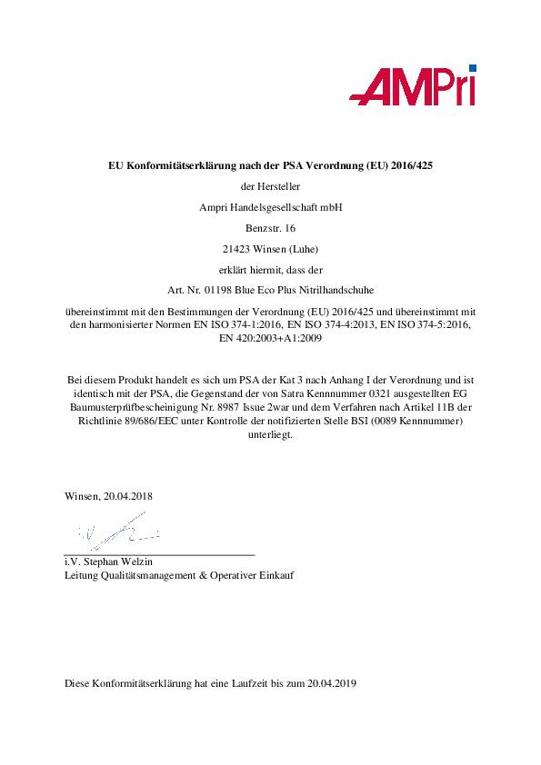 Einw.-Handsch.Basic Plus Gr.XL hellbeige Latex EN 455 PSA I 100 St./Box AMPRI