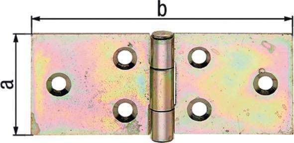 Tischband H.203mm B.offen44mm S.2mm STA galv.gelb verz.GAH