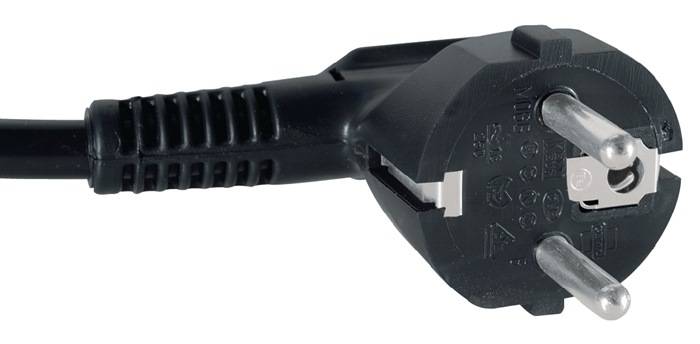 Anschlussleitung H05VV-F 3x1,5mm² 3m m.Winkelst. schwarz f.Innenber.JÄGER DIREKT