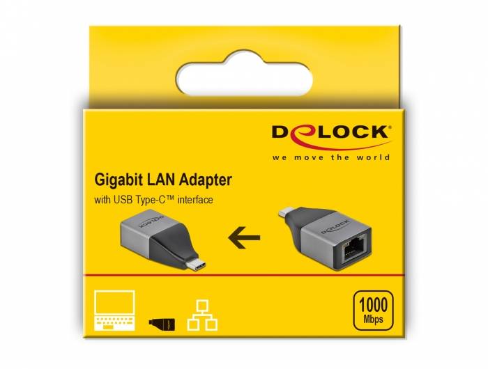Delock - Netzwerkadapter - USB-C 3.2 Gen 1 - Gigabit Ethernet