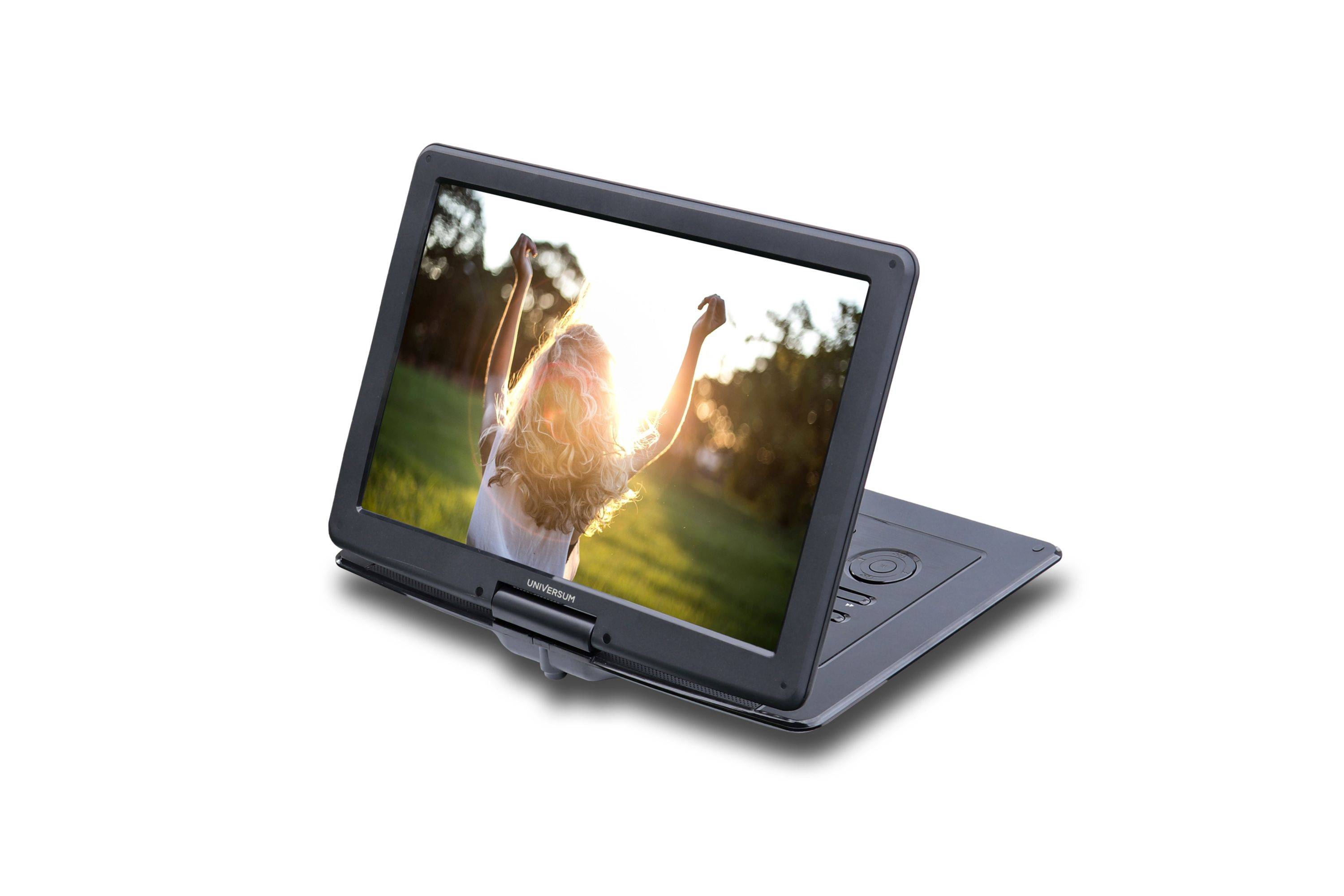 UNIVERSUM tragbarer 15.6" DVD-Player Auto DVB-T2 und 12 Volt Adapter DVD 400-20