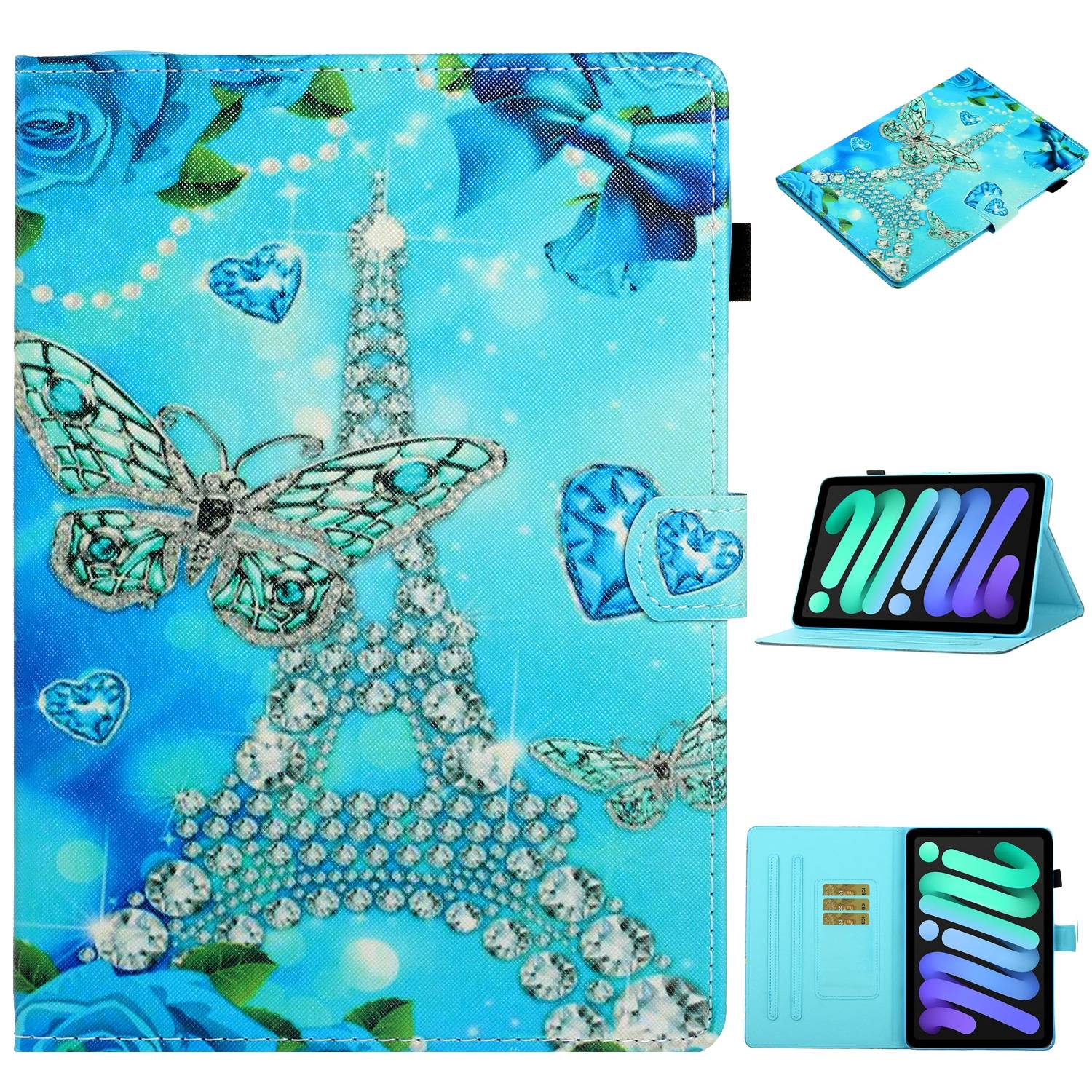 Für Apple iPad Mini 2024 8.3 Zoll / Mini 6 2021 Kunstleder Motiv 16 Tasche Hülle