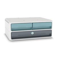CEP Schubladenbox MoovUp SECURE, 3 Schübe, grau / minze
