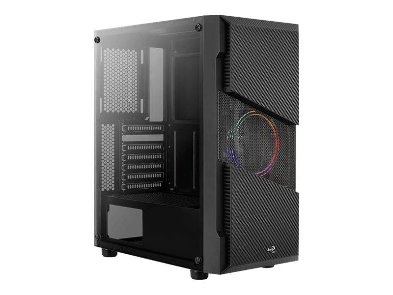 AeroCool Menace Saturn FRGB v1 - Tempered Glass Edition - Tower - ATX - Seitenteil mit Fenster (gehärtetes Glas)