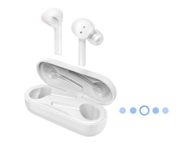 Hama Bluetooth Wireless Kopfhörer (In-Ear Kopfhörer, mit Sprachsteuerung, Touch Control und Micro) Weiß