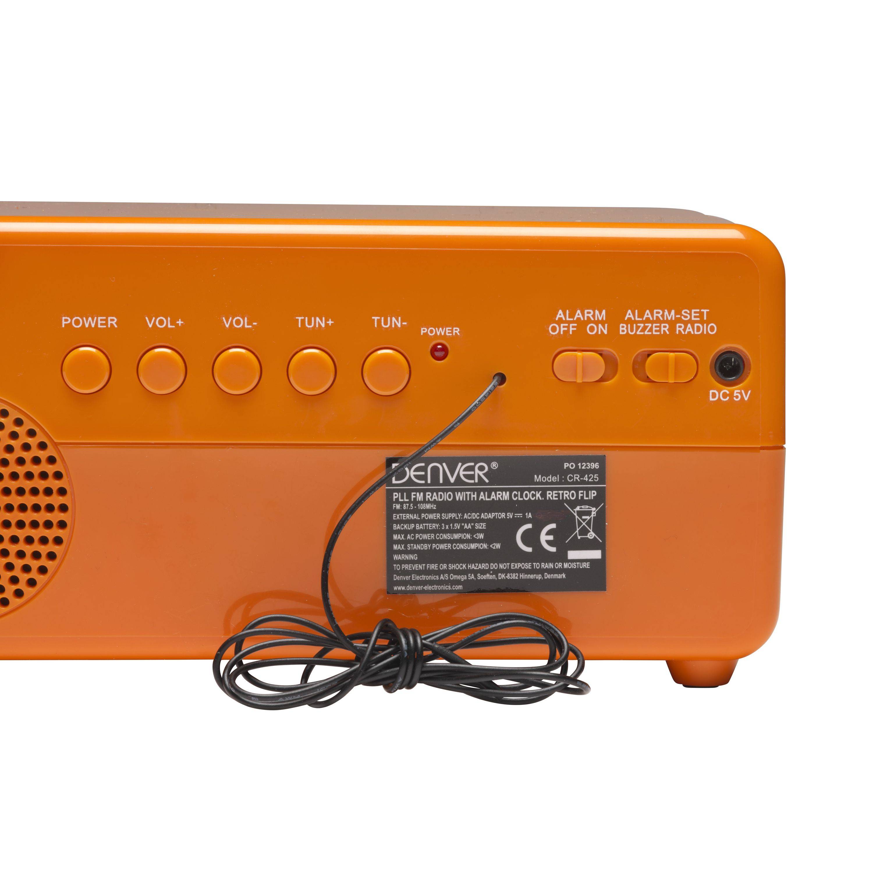 Radiowecker Retro Nostalgie Design UKW Radio Uhrenradio Denver CR-425
