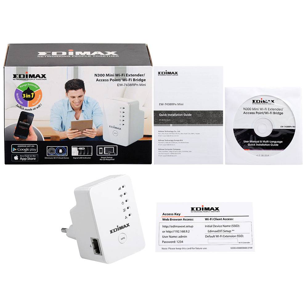 Edimax EW-7438RPn Mini - Wi-Fi-Range-Extender