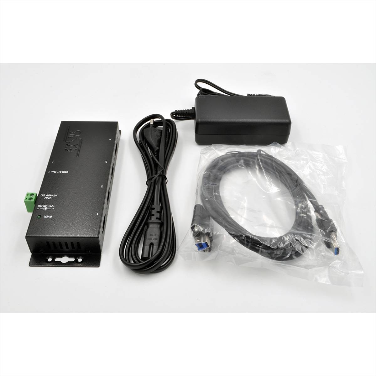 EXSYS EX-1183HMVS-2 4 Ports USB 3.2 Gen1 Metall HUB mit 15KV ESD Überspannungs-Schutz