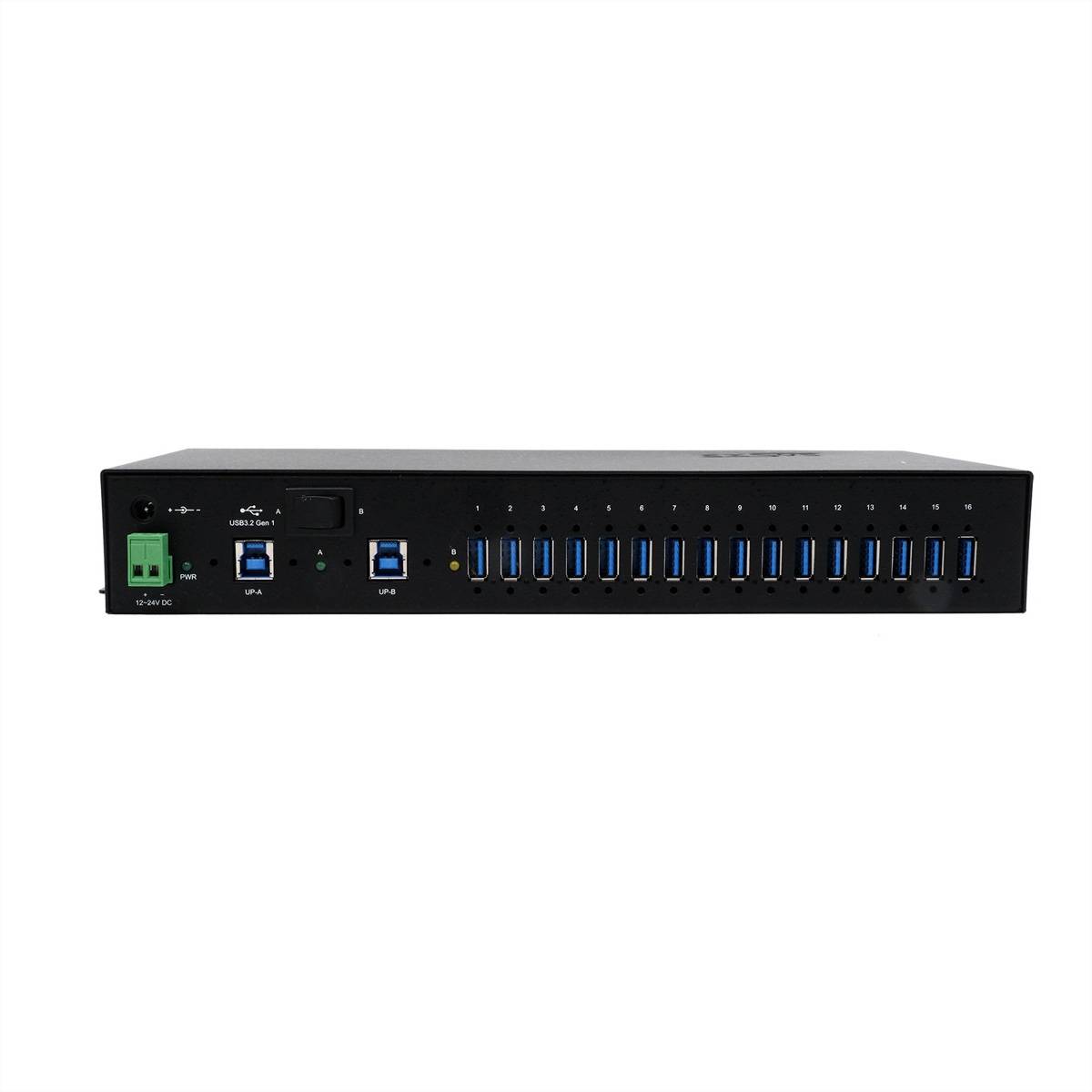 EXSYS EX-1526HMVS 16-Port USB 3.2 Gen1 Managed Metall HUB mit 15KV ESD Überspannungs-Schutz