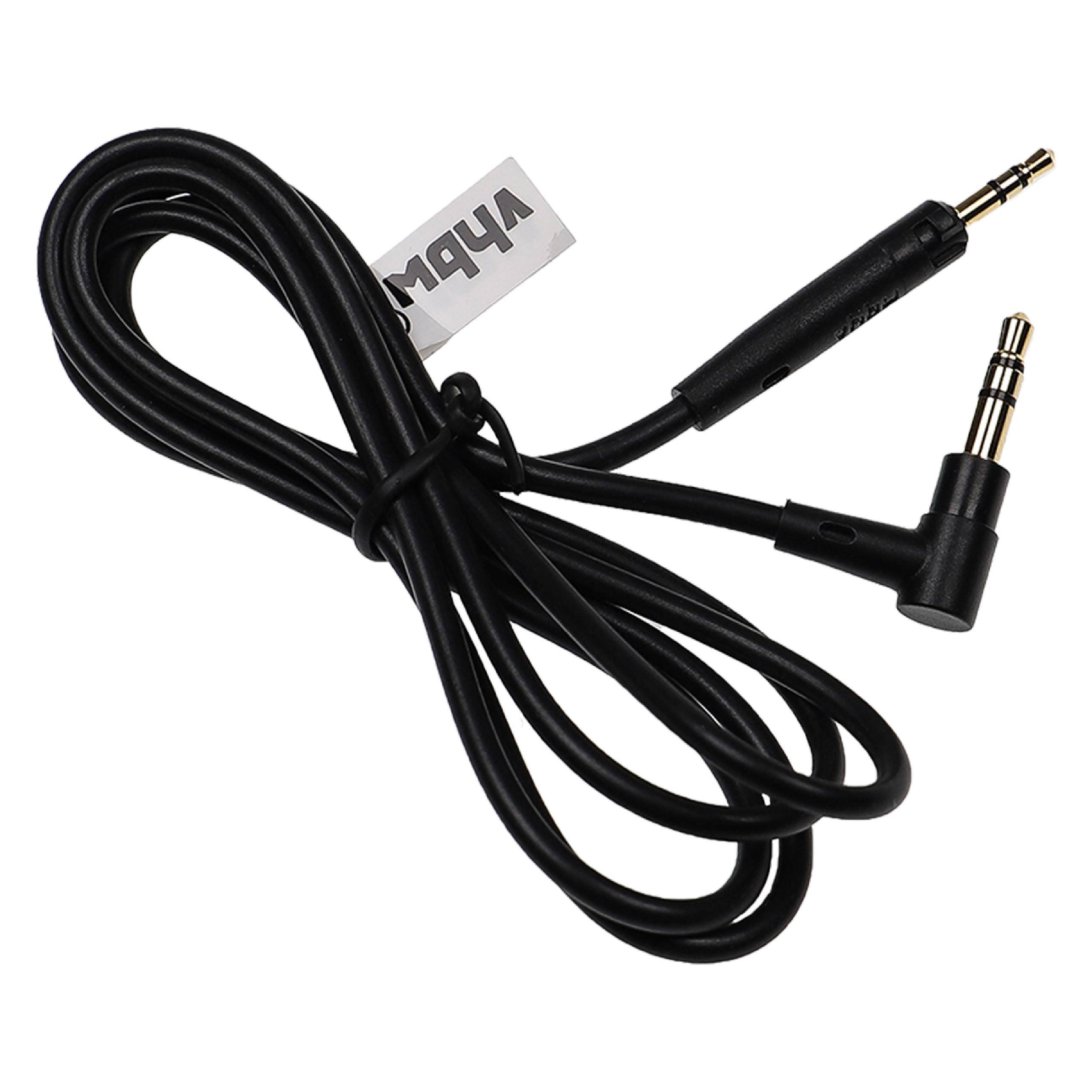 vhbw Audio AUX Kabel kompatibel mit AKG Y40BT, Y45BT, Y50, Y500, Y50BT Kopfhörer - Audiokabel 3,5 mm Klinkenstecker, 100 cm, Schwarz
