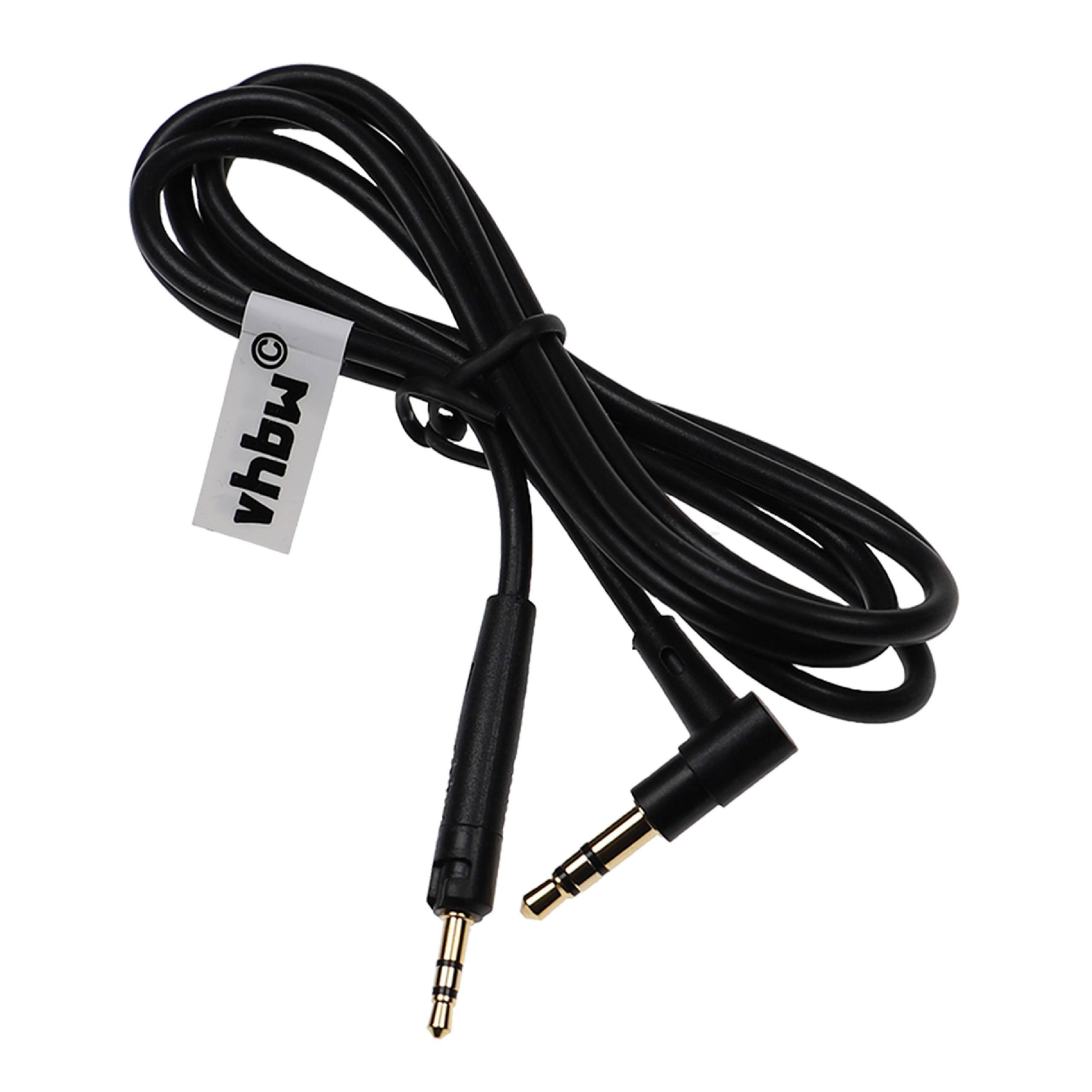 vhbw Audio AUX Kabel kompatibel mit AKG Y40BT, Y45BT, Y50, Y500, Y50BT Kopfhörer - Audiokabel 3,5 mm Klinkenstecker, 100 cm, Schwarz