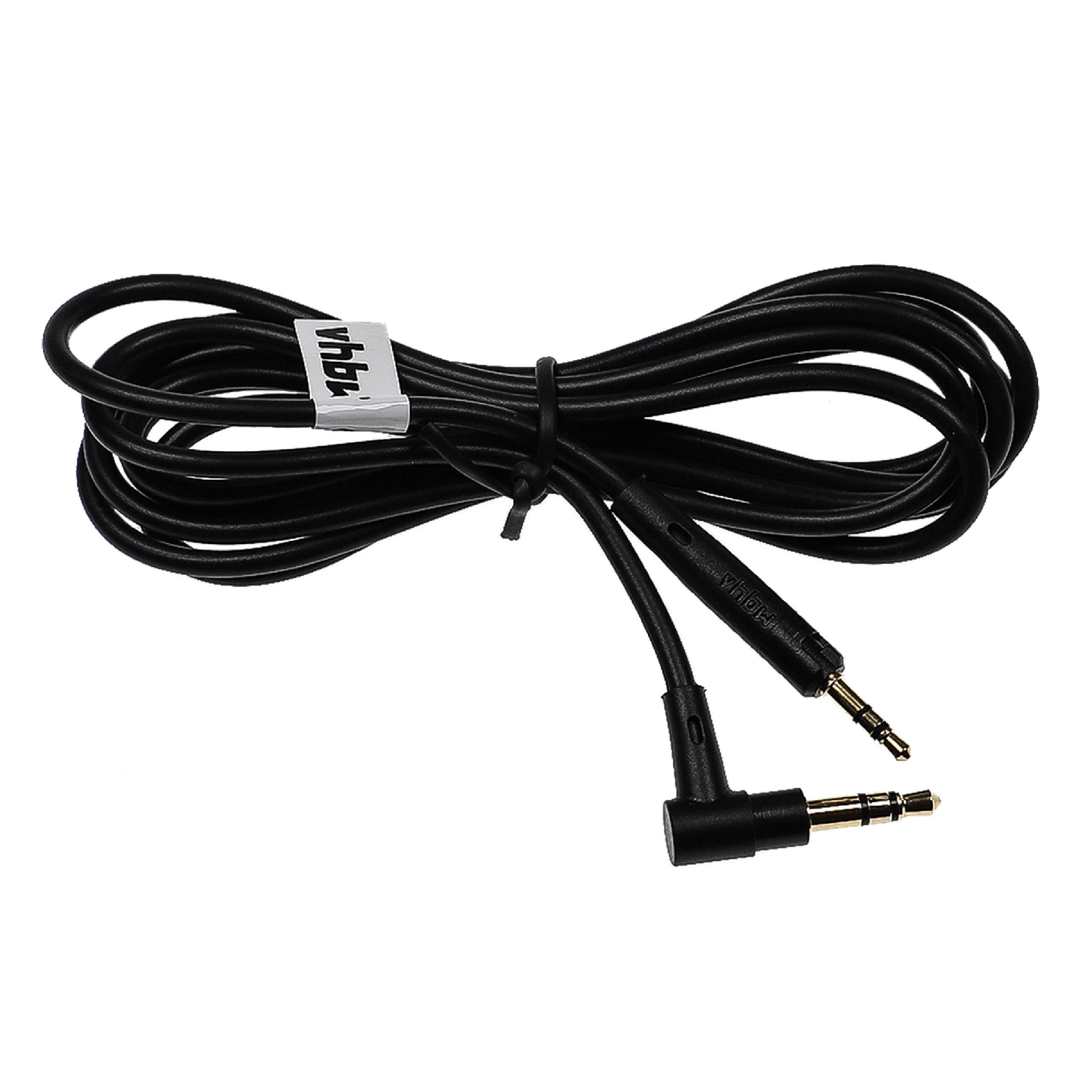 vhbw Audio AUX Kabel kompatibel mit AKG Y500, Y50, Y45BT, Y40BT, Y50BT Kopfhörer - Audiokabel 3,5mm Klinkenstecker, 150 cm Schwarz