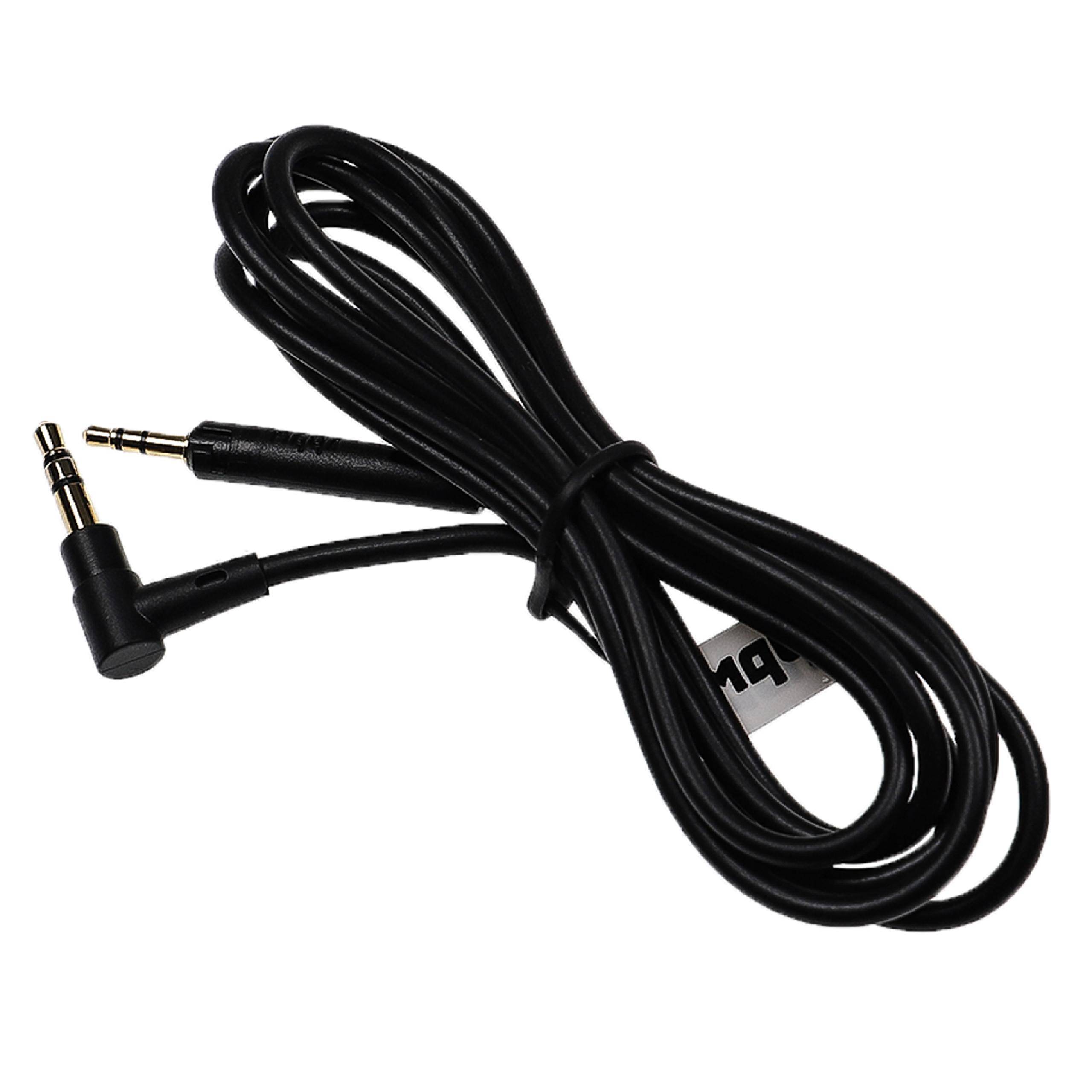 vhbw Audio AUX Kabel kompatibel mit AKG Y40BT, Y45BT, Y50, Y500, Y50BT Kopfhörer - Audiokabel 3,5 mm Klinkenstecker, Schwarz