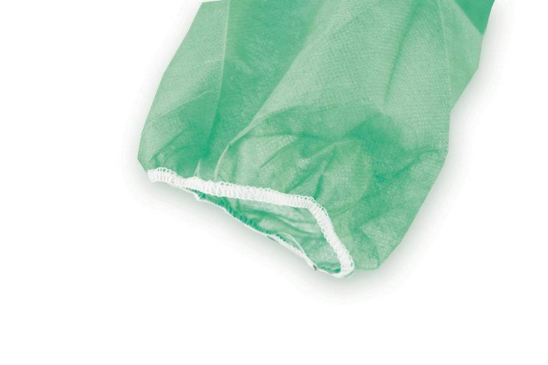 Einweg Besuchermantel aus SPP Vlies, 18 gr/m2, elastische Armbündchen, hellgrün 115x137cm