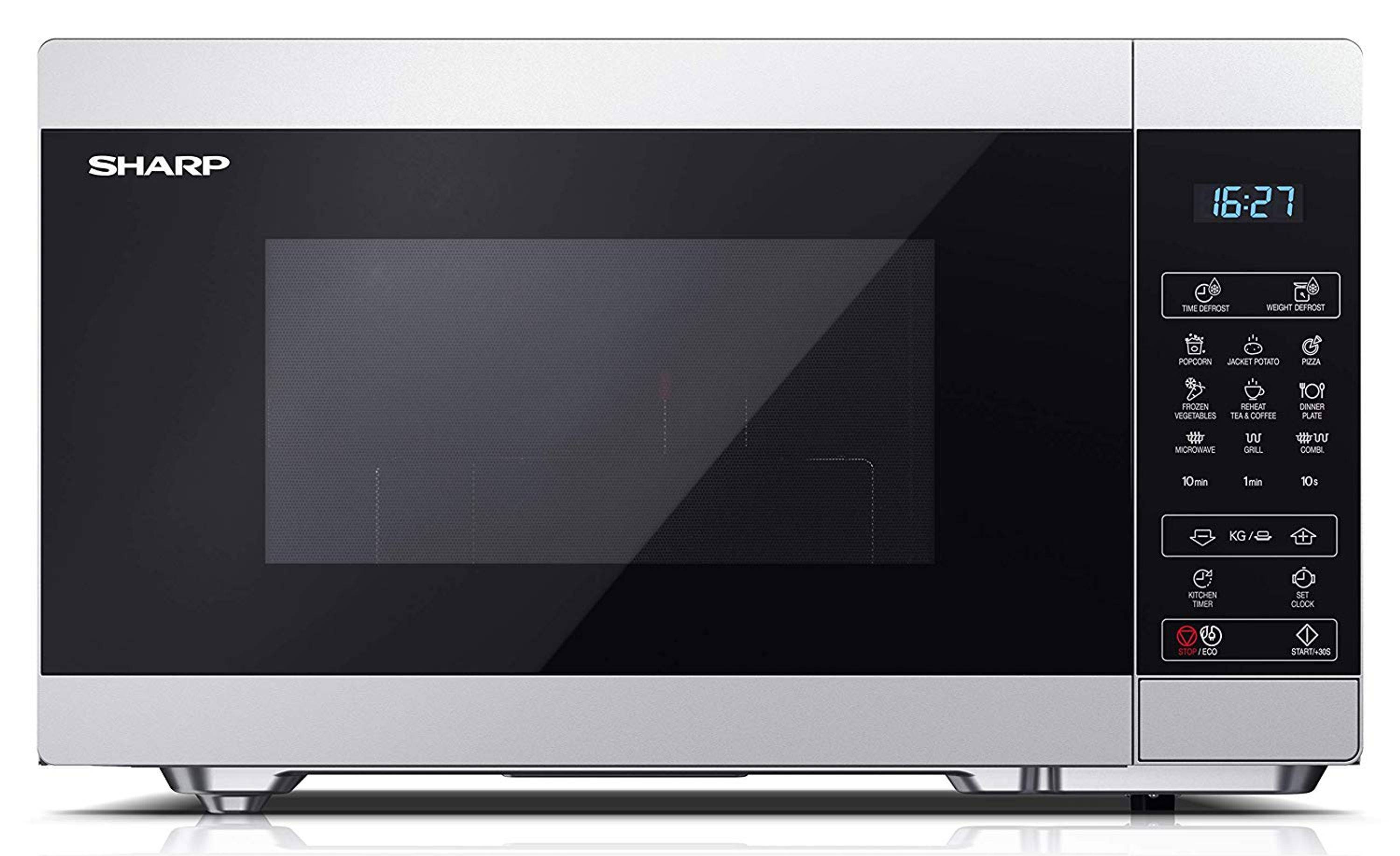 SHARP YC-MG81ES – Grill-Mikrowellenherd (28L, 1100W) – 11 Leistungsstufen, Grillfunktion