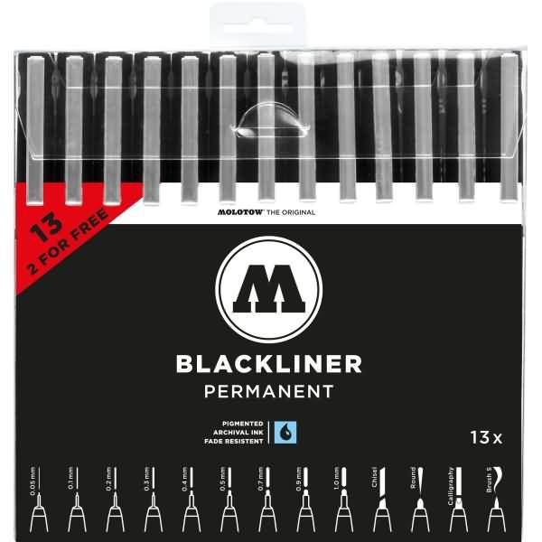 Blackliner Complete Set Stärken sortiert schwarz