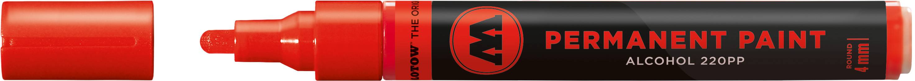 Marker Permanent Paint 220PP Alcohol, 4mm, Nr. 013, verkehrsrot