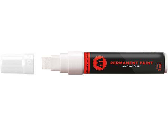 Marker Permanent Paint 620PP Alcohol, 15mm, signalweiss