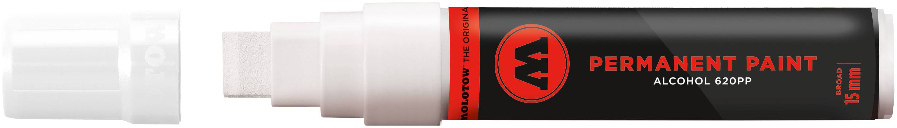 Marker Permanent Paint 620PP Alcohol, 15mm, signalweiss