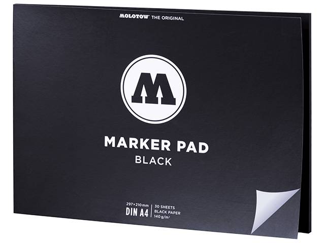 Qualtitätszeichenblock Marker Pad A4 black