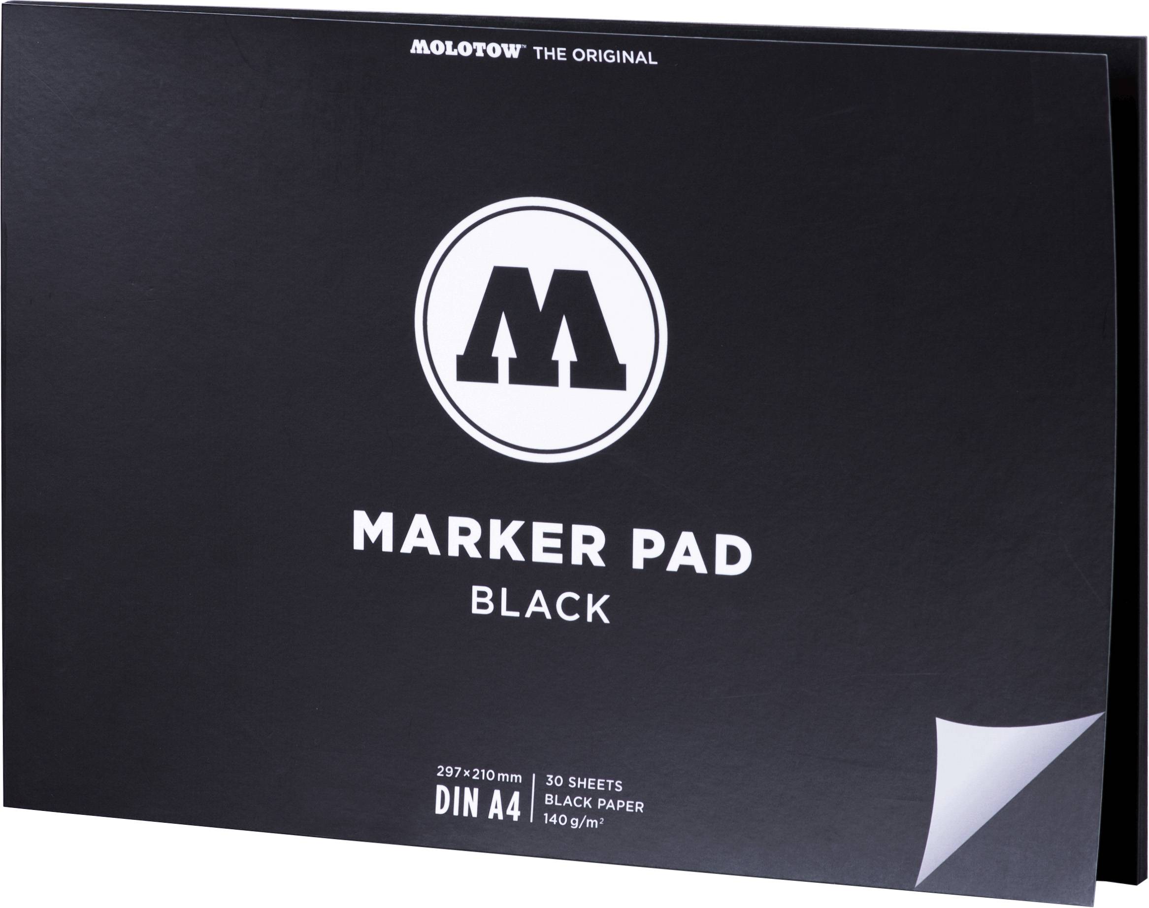 Qualtitätszeichenblock Marker Pad A4 black